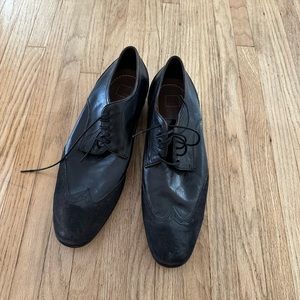 Hugo boss dress shoes black leather
